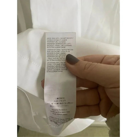 New Eleventy Off The Shoulder White Top Size 2 - Picture 5 of 6